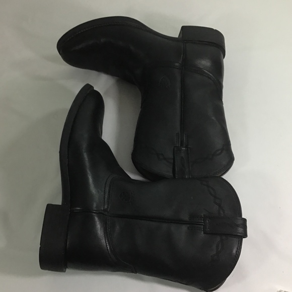 Ariat Men’s Heritage Roper Black Leather Boots - Picture 7 of 11